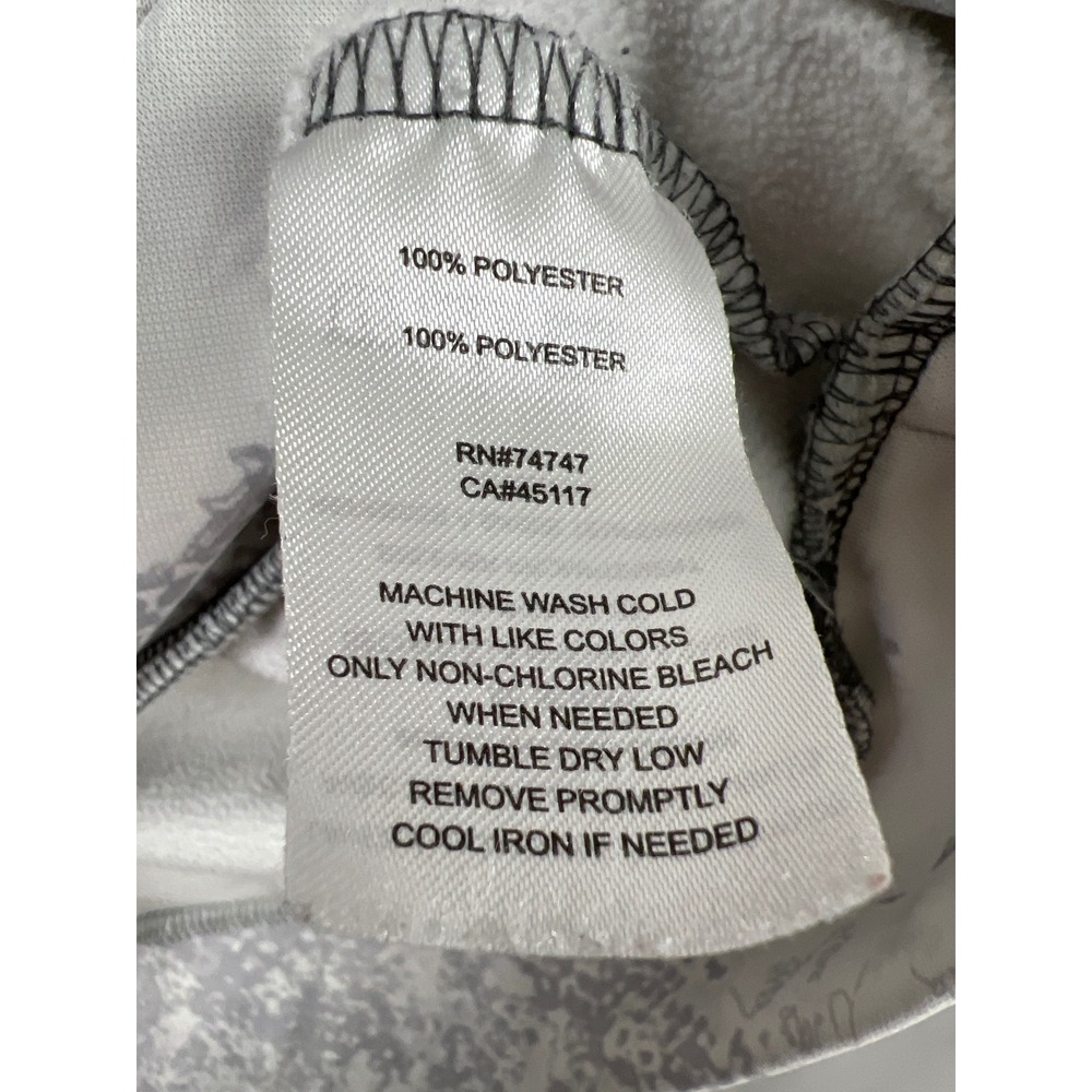 Cabela's Hoodie Mens XL Gray Snow Camo Performance Fleece Pullover Logo - Picture 3 of 7